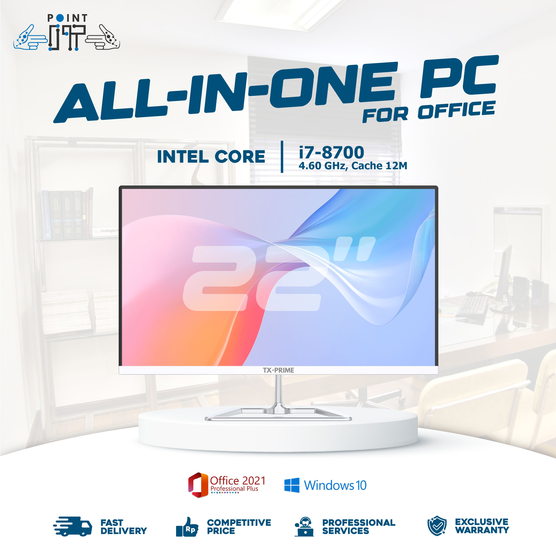 All In One PC TX-PRIME Intel Core i7-8700 / RAM 8GB / NVME 256GB / LED ...