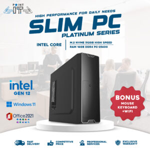SLIM PC / Komputer Rakitan Gen 12 Office Intel Core i3 12100 / i5 12400 / i7 12700 | Lengkap Siap Pakai
